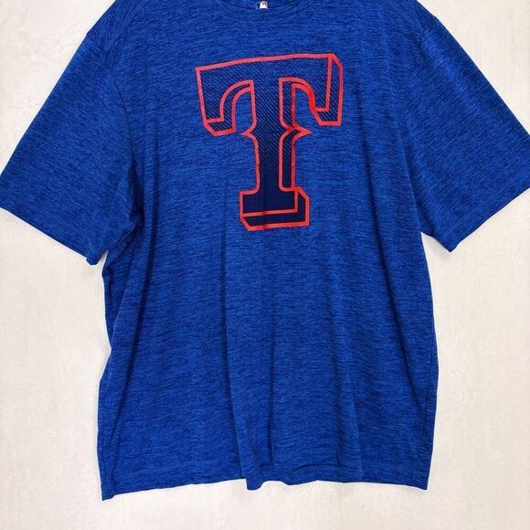 MLB Texas Rangers Blue TX3 Cool Short Sleeve Tshirt Men's Size XL - Picture 3 of 10